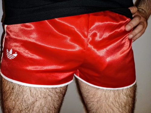 Beautifully Shiny And Silky, Adidas Ventex Satin Shorts. Love Wearing These! 
