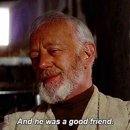that-catholic-shinobi:i’m sorry i’m laughing but this gif set is usually paired with Anakin being a good kind person which makes it sad, but a perspective of Obi Wan telling Luke blatant lies is hilarious 