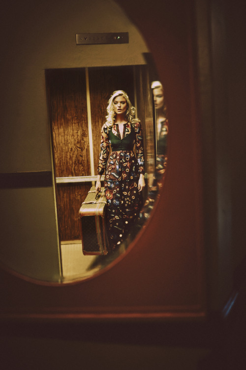 Martha Hunt photographed by Guy Aroch for the fall/winter 2015 issue of So It Goes magazine.