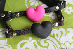 bdsmgeekshop:  Want to say “I love you.” but not have to talk? Well check out the Silicone Heart Gag!