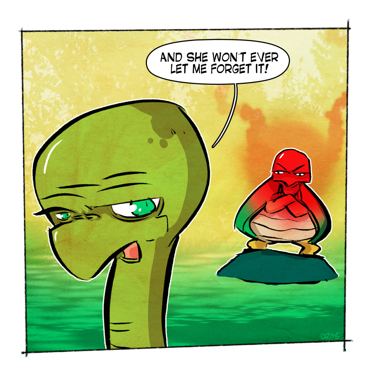 thefrogman:  Tattoos are forever. So are grudges. Artwork by Chris Gugliotti [webcomic