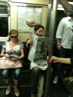 teaforyourginaa:  transgenderfluidemily:  babystormborndragons:  drifting-ona-memory:  linrenzo:  laanoire:  bakedtoast:  mirianisms:  timeofnothing:  “This guy reading the newspaper on the subway is Keanu Reeves. He is from a problematic family. His