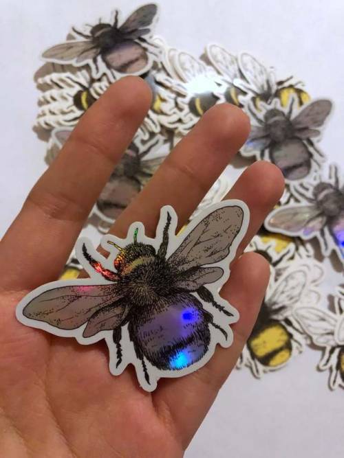 Holographic Bee Sticker //handmadehandshop