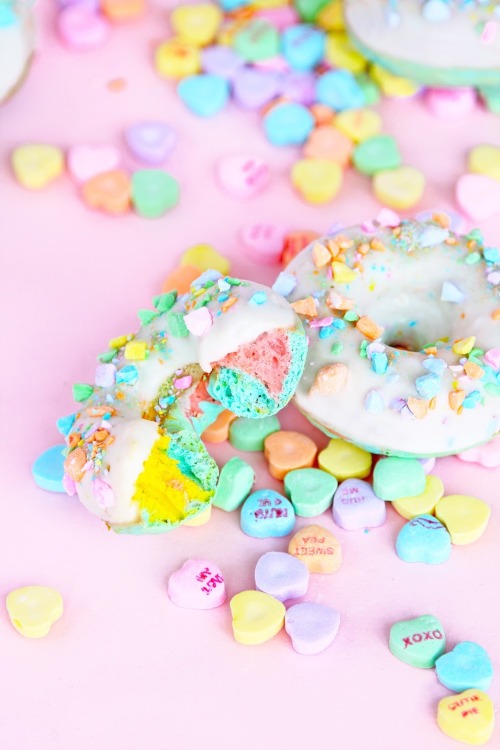 royal-food:  Conversation Heart Donuts 