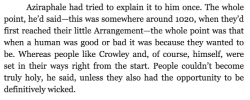 drawlight:One of my favorite bits about Crowley’s characterization is that he questions not just for