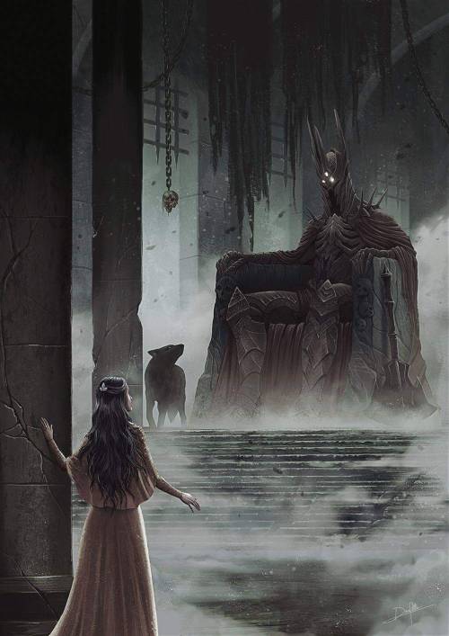 “Then Beren and Lúthien went through the Gate, and down the labyrinthine stairs; and together wrough