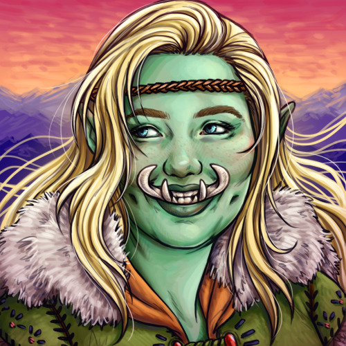 I! LOVE! HER! My cutie orc mountain druid, Aiyana. &lt;3