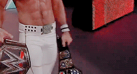 wwe-army:  seth rollins in gold (and white) for rolleigns 