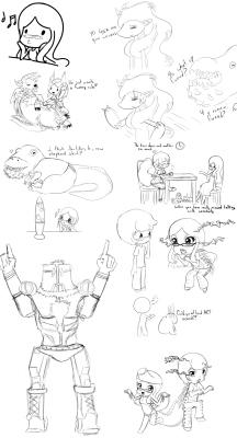 maaiwile:  Some doodles from today’s stream… I’m still not quite back in my groove, inspiration has been such a bitch;; Also apparently I was the only one to find Cherno-gief funny wahhh  Dat Cherno-gief&hellip; That made my day.