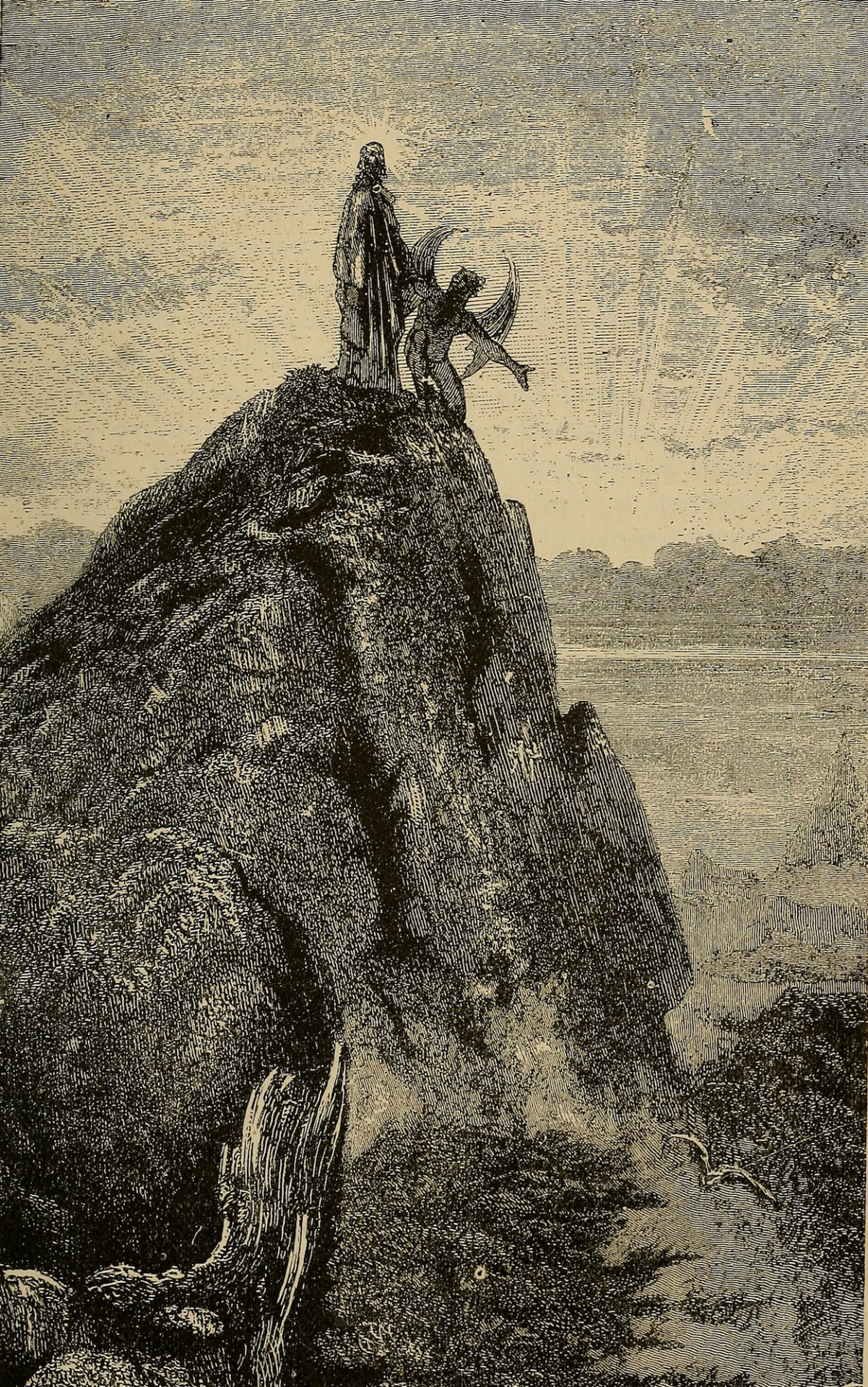 nemfrog:  “Footprints of Satan–as seen in the temptation of the mount. The Footprints