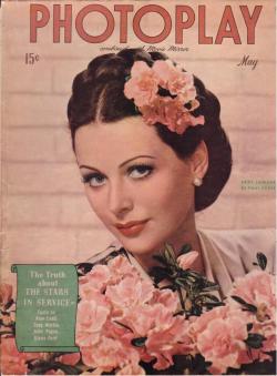 Vintagechampagnefever:  Hedy Lamarr On The May 1944 Cover Of Photoplay Magazine 