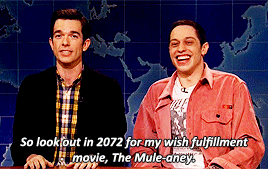 stevenrogered:John Mulaney and Pete Davidson talk about their new favorite movie, The Mule, on Weeke