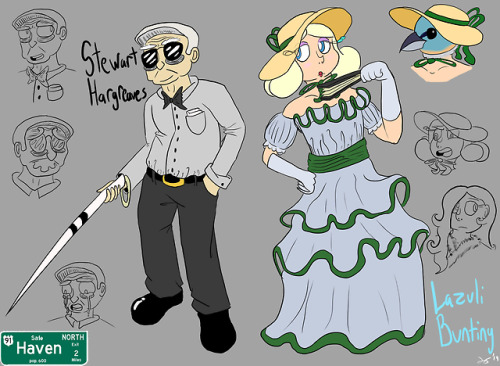 Secondary characters for my planned cartoon, Safe Haven.Stewart...