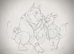 ketowuskiburr:  “Letting It Play Out” Featuring: Keto &amp; Nick Wilde Keto, as an FBI agent, is approached by Nick, who seems to be trying to sweet talk him into something mischievous. Keto isn’t stupid, he suspects something is fishy, but decides