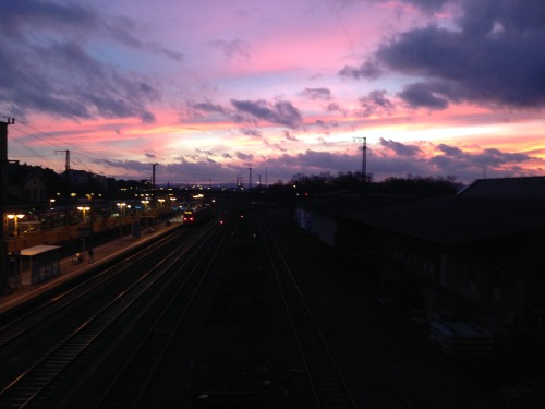 liebesglitzer:  sunset last week in gießen, germany 