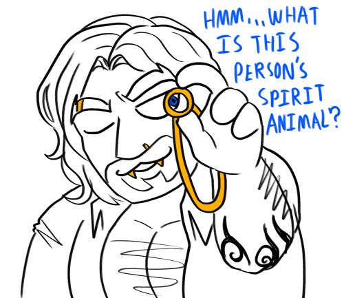 So Jose’s sonic ring necklace (lol) actually has a special purpose: When he looks through it, he’s a