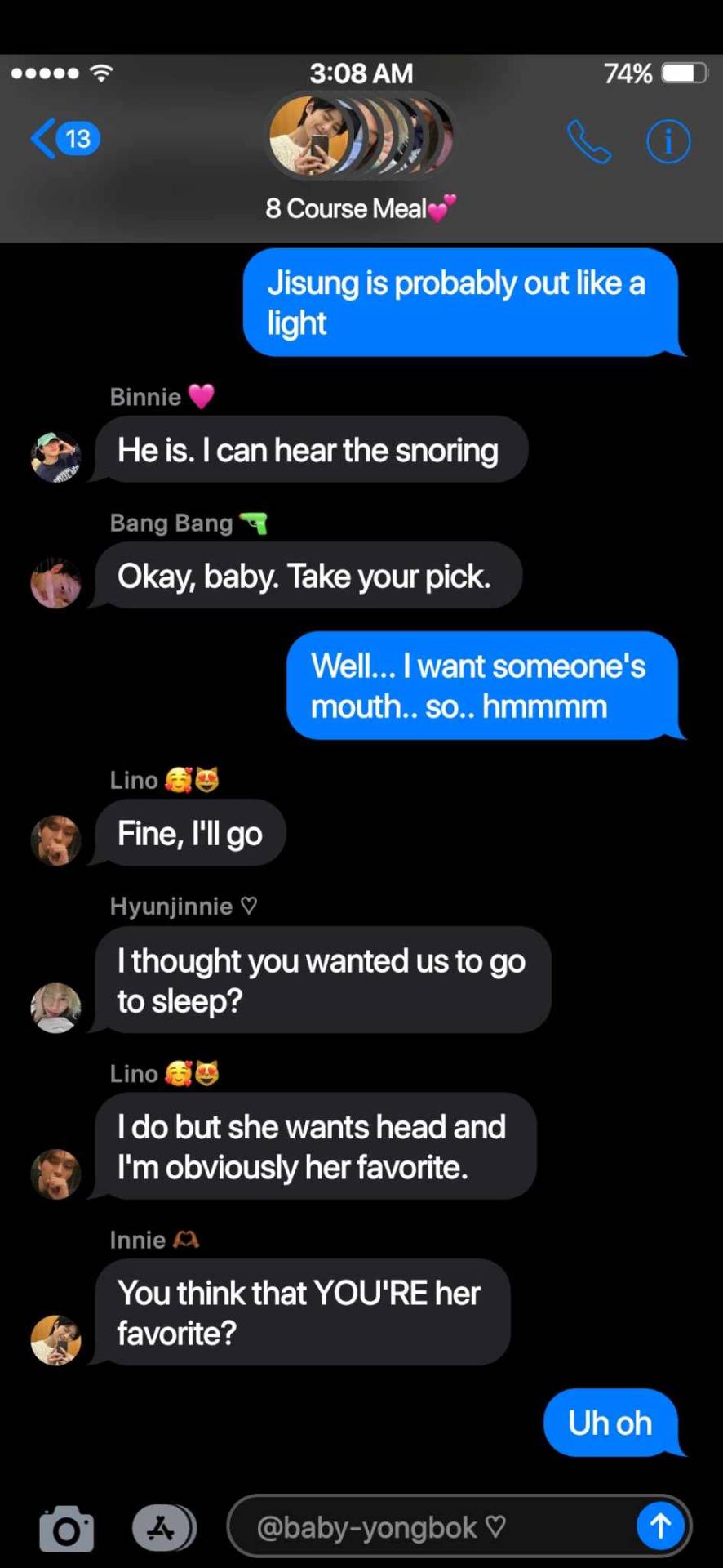 Poly SKZ!Fake Texts - Texting The Group Chat To Ask For "help"
