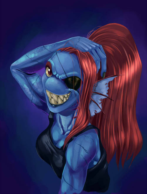 Porn Pics Speed painting of Undyne. 