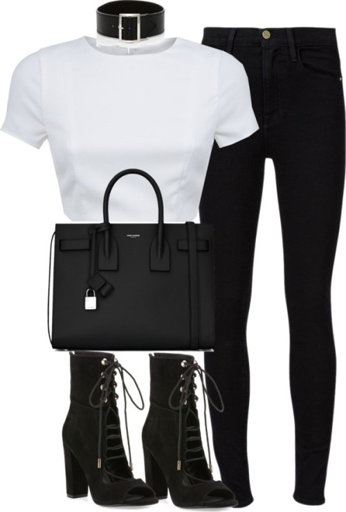 Untitled #4305 by maddie1128 featuring black open toe booties ❤ liked on PolyvoreAQ AQ t shirt, 3,93