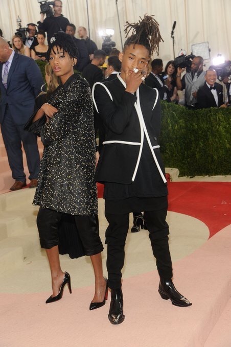 blackpeoplefashion:  Jaden Smith #MetGala watch 👀  2016: Brings his sister 2017: