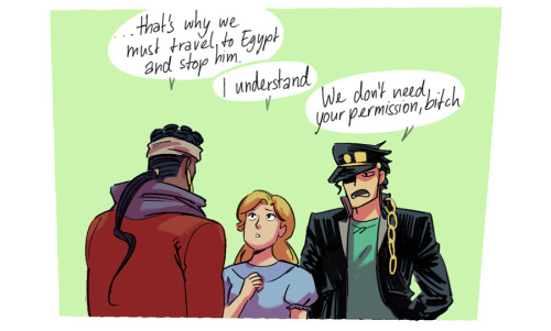 AU In Which Hollys Stand Isnt Killing Her And Instead Slaps Jotaro Across The Face Every Time Jotaro