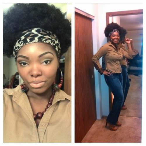 Do I look 70s or just #fabulous ? The #inspiration was #pamgrier #sexy #soul #sister #vintage #baddi