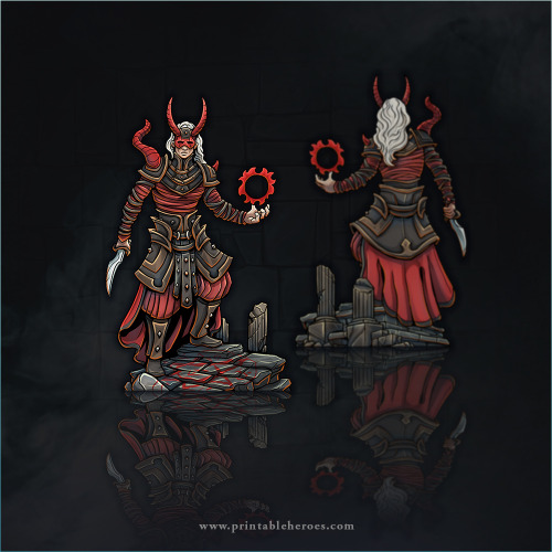 Added these Diabolist paper miniatures to the Printable Heroes website catalog which you can downloa