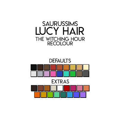 witching hour recolours - talia hair by @imvikai + lucy hair by @saurussimssome requests from @witch