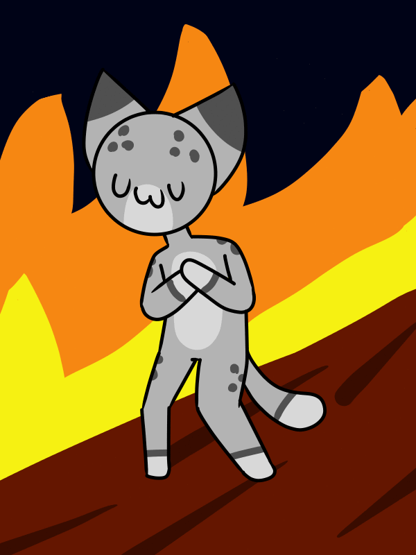 warriors cat stuff — here's a badly looping ashfur gif from something