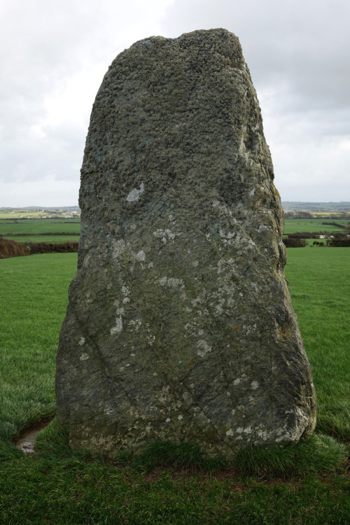 Llanfaethlu or Capel Soar Standing Stone, Anglesey, North Wales, 25.11.17.A sizeable solitary standi