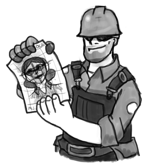 sneaky-soldier: Spy, don’t be like that! (click for artists comments)