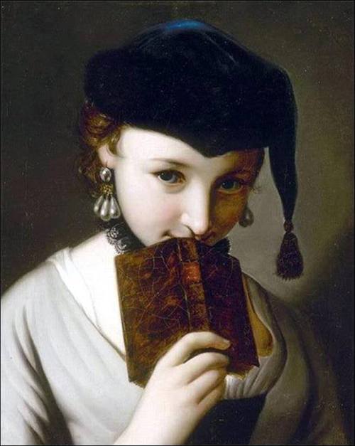 belaquadros:  Pietro Antonio Rotari (1707-1762)  Girl with a Book
