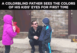 huffingtonpost:  Watch The Incredible Moment A Colorblind Father Sees The Colors Of His Kids’ Eyes For First TimeWe live in a beautiful and colorful world, but not everyone is able to see it the same way.Opie Hughes, a Pennsylvania dad, has been color