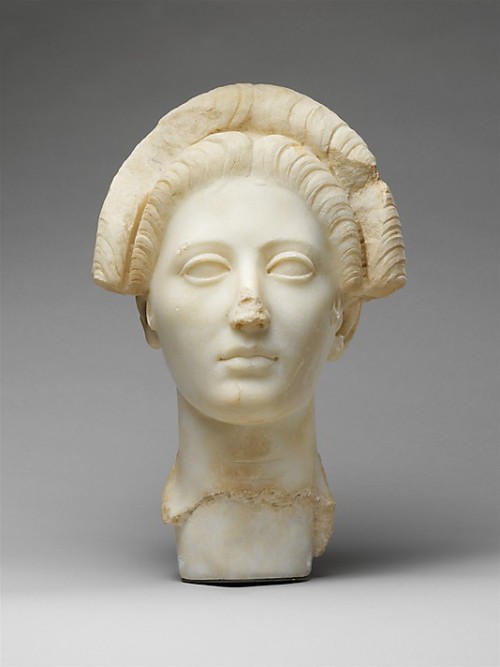 ancientpeoples:Marble portrait of a yound roman woman37.4 cm high (14 3/4 inch.) Roma