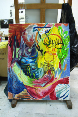 neverbrushmyteeth:  oil painting together with stayroulis and frikithessaloniki school of fine arts