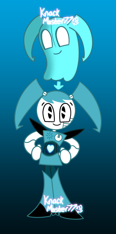  turning XJ Sister into undertale ghost and Jenny (XJ-9 EX) 
