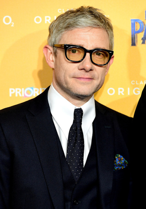 【HQ】Martin Freeman arrives for the European film premiere of Black Panther in London, United Kingdom