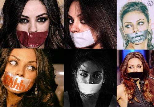 Gag collage featuring my #1 celebrity crush Mila Kunis