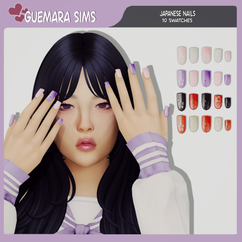 Introducing My Japanese Nails For Sims 4! Elevate Your Sim's Manicure With These Nails Inspired By Japanese