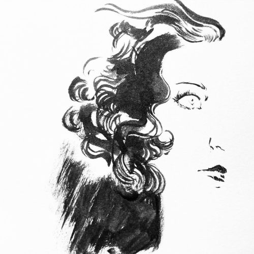 Lenina Crowne would probably look like Loretta Young #bravenewworld #inktober #inktober2021 #art #il