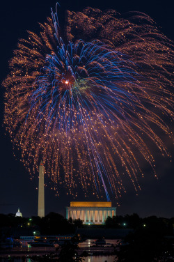 americasgreatoutdoors:  Happy Independence Day from all of us at Interior! 🎆  We hope you have a happy and safe holiday. Photo of the 4th of July fireworks display over the National Mall in Washington, DC, by Tom Hamilton (www.sharetheexperience.org).