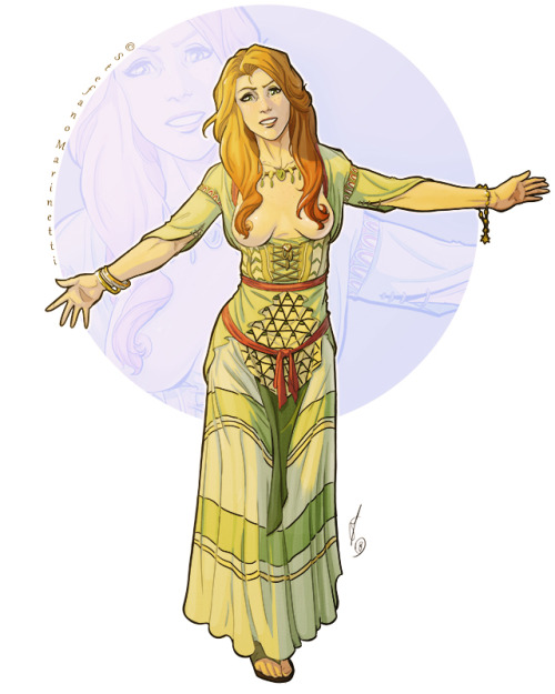 Adult Melite with a minoan dress - original character