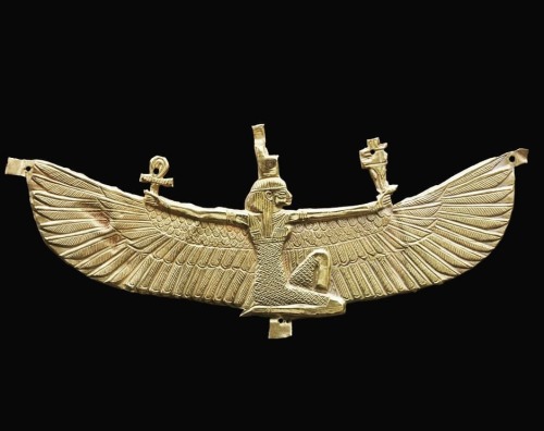 arthistoryfeed:Winged Isis pectoral. Culture: Nubian. Period: Napatan Period, reign of Amaninatakele