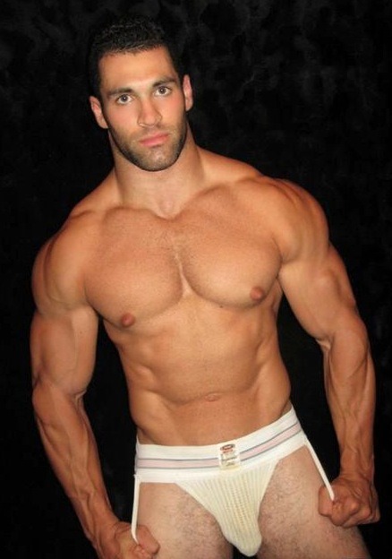 gunnysir:  jacktwister:  HOT HUNG MUSCLE-JOCK.  Love a stud in a jock and a dirty one at that, woof! 