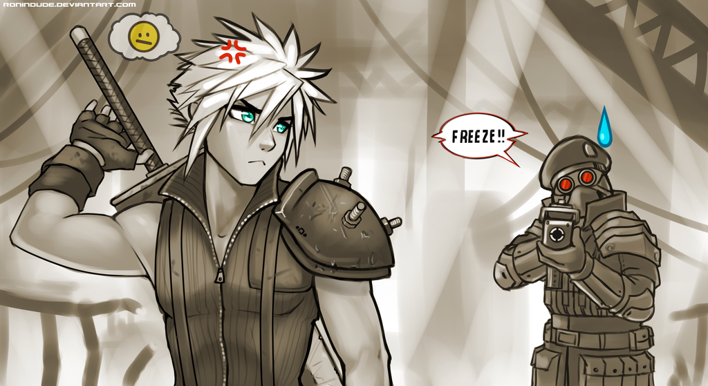 FF7 - Encounter at the Reactor by RoninDude 
