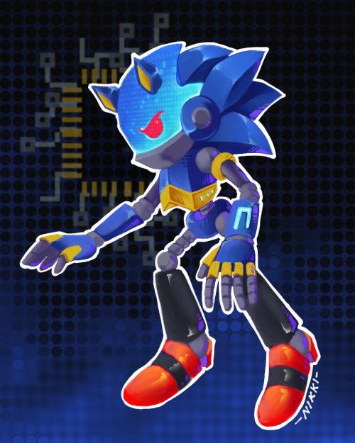 255707 - safe, artist:tiolimond, metal sonic (sonic), fictional