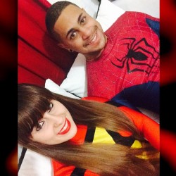 wolfgirl214:  Spider-Woman and Spider-Man prepping for a night out!!  