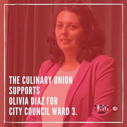 📣The Culinary Union supports Olivia Diaz for City Council Ward 3. ⭐Olivia Diaz was raised in Ward 3. As a lifelong resident of the neighborhood and as a teacher, she sees the needs of Culinary Union members and our families firsthand. ⭐Olivia’s...