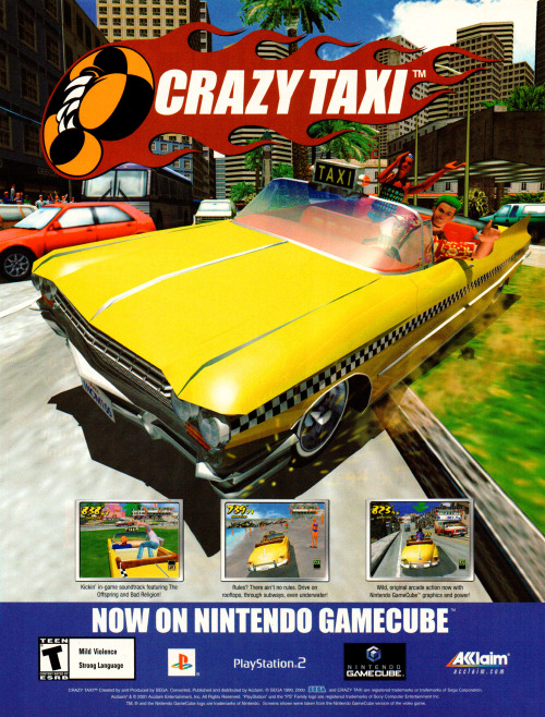 vgprintads:‘Crazy Taxi - ‘GameCube’’[PS2 / GCN] [USA] [MAGAZINE] [2002]Nintendo Power, March 2002 (#