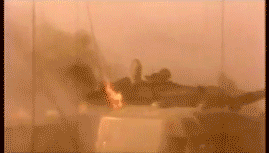 enrique262:Iran-Iraq war, Iranian Chieftain MBT is hit while heading to the front lines, with the co